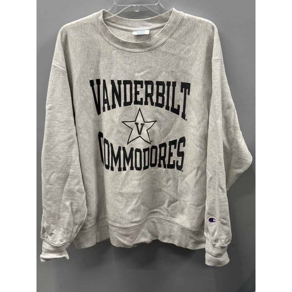 Champion Reverse Weave Sweatshirt Mens XL Gray Vanderbilt Commodores NCAA SEC